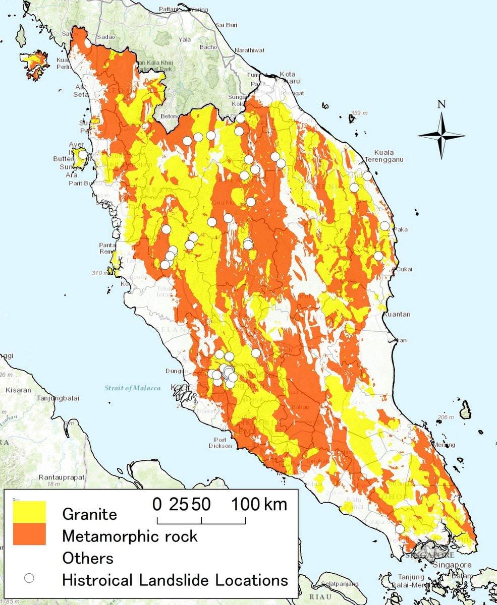 geologisk kort over malaysia
