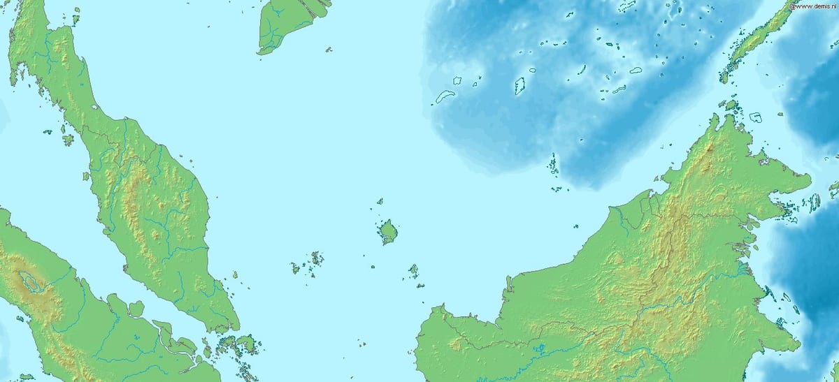 kort over malaysia 3d