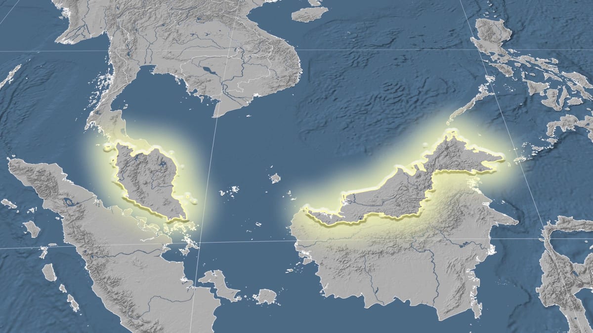 kort over malaysia højde