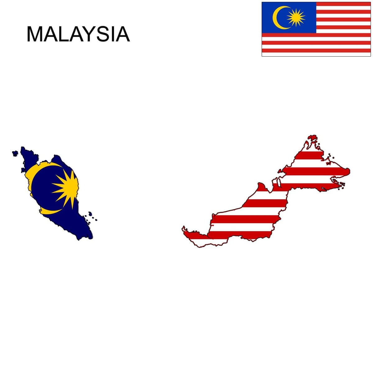 kort over malaysia flag