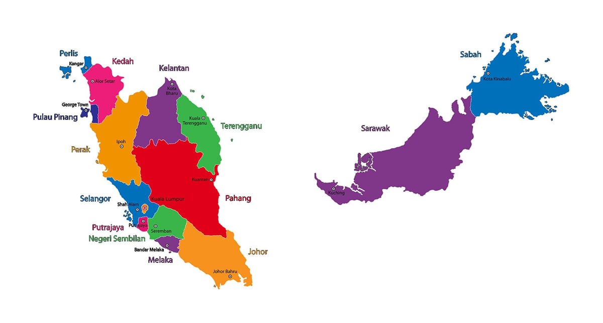kort over malaysia kort billede
