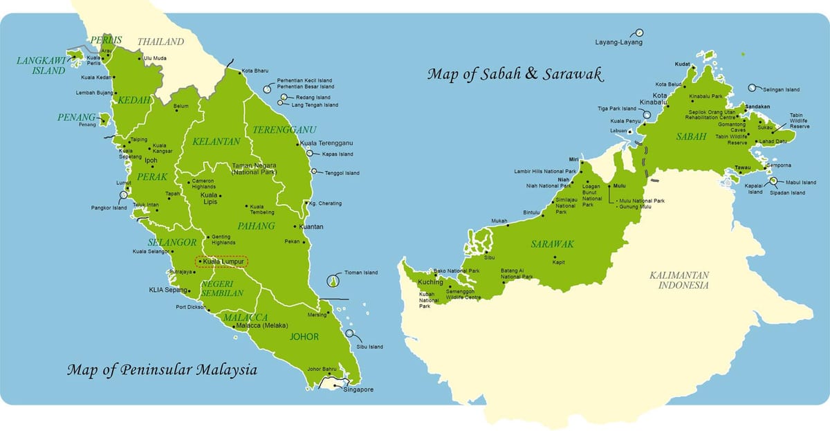malaysia fuld kort