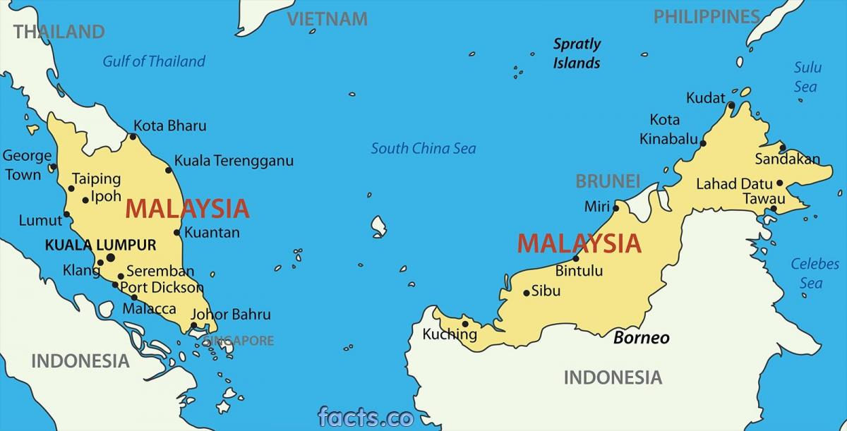 et kort over malaysia