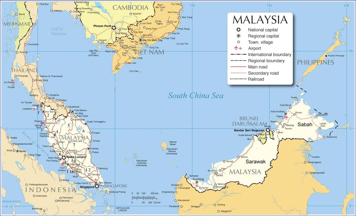 kort over malaysia lufthavn terminal