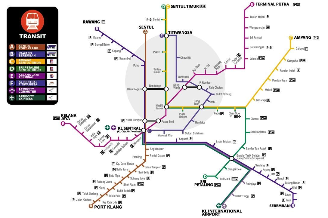 kort over malaysia transport
