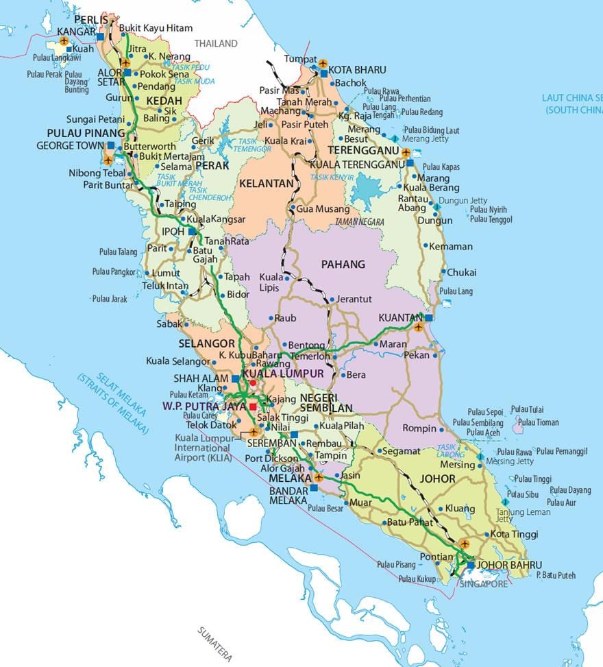 penisular malaysia kort
