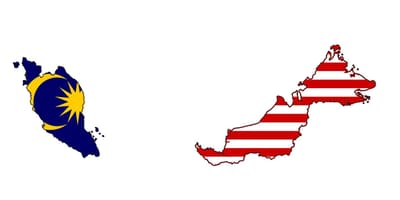 Kort over malaysia flag