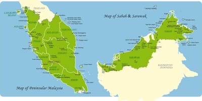 Malaysia fuld kort