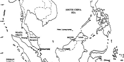 Kort over malaysia kort tegning