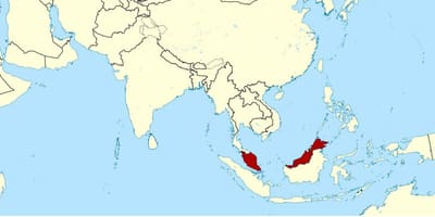 Kort, der viser, malaysia