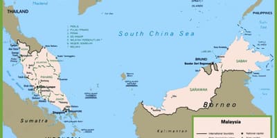 Kort over malaysia politiske 