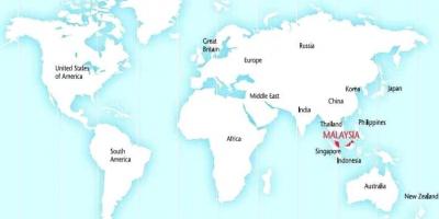 Verden kort, der viser, malaysia