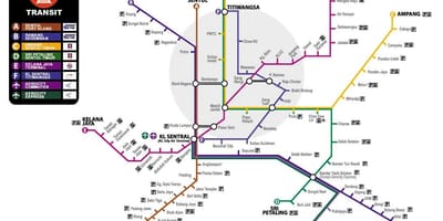 Kort over malaysia transport